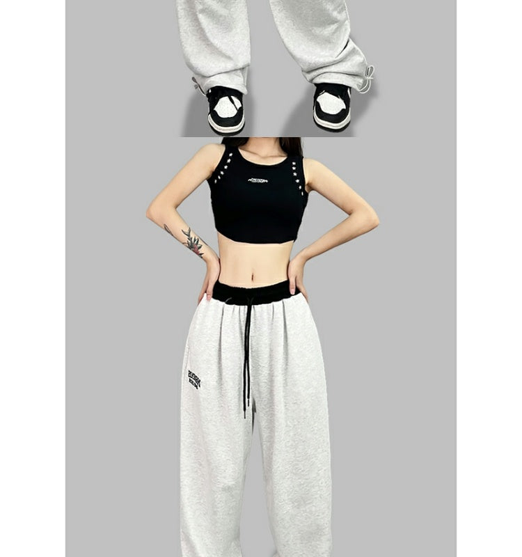 ROKBBK-K/Rokbbk-K Street Dance Fashion Brand Double Waist Contrast Color JazzjazzDancing SportshiphopWomen's Fashionable Trousers