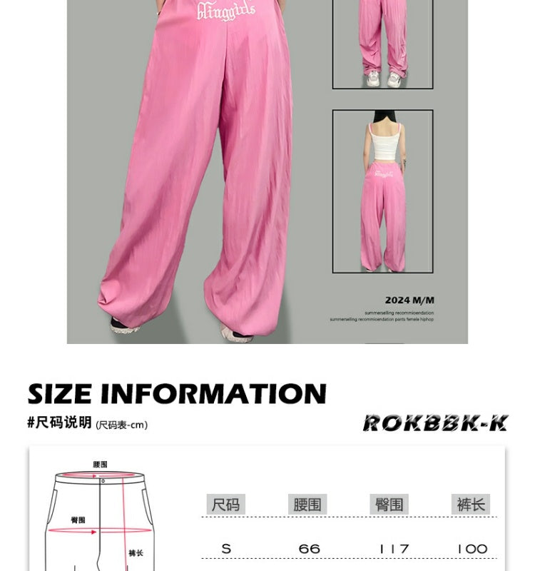 ROKBBK-K/Rokbbk-K Street Dance Fashion Brand Summer Sun Protection JazzhiphopTrousers Women's Sports Dancing Quick-Dry Pants