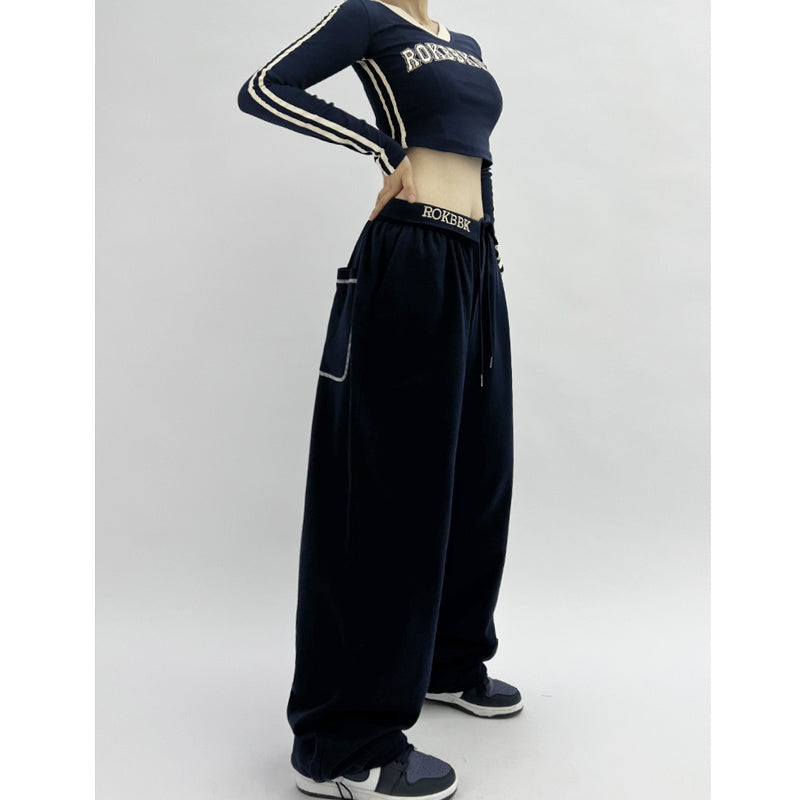 ROKBBK-K/Rokbbk-K Street DancehiphopJazz DancejazzPants Women's Hip Hop Loose Trousers Suit Clothing