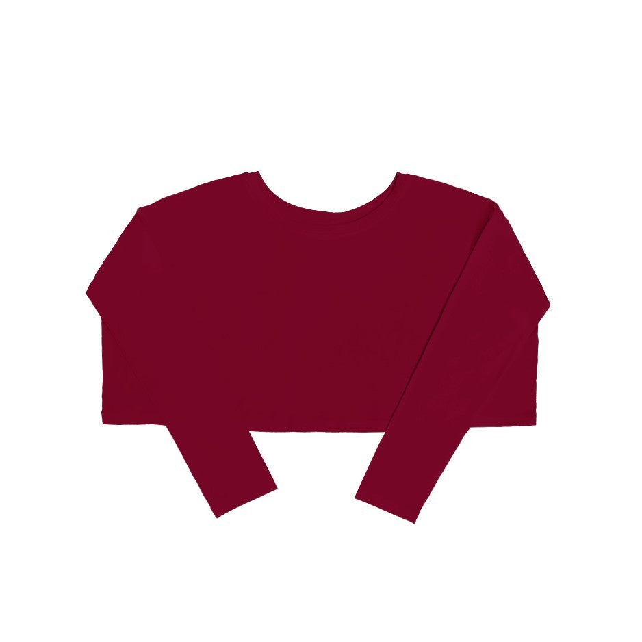 ROKBBK-K/Rokbbk-K Hip Hop Fashion Brand Solid Color Clean Version Lazy Dancing Long Sleeve WomenjazzSports casual top