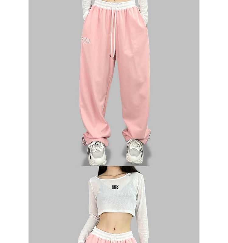 ROKBBK-K/Rokbbk-K Street Dance Fashion Brand Double Waist Contrast Color JazzjazzDancing SportshiphopWomen's Fashionable Trousers