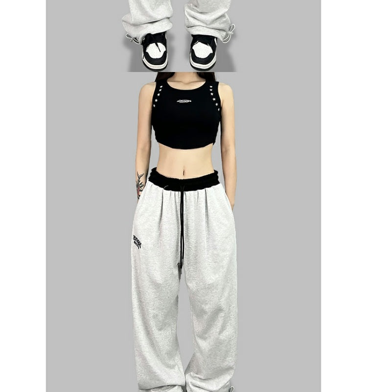 ROKBBK-K/Rokbbk-K Street Dance Fashion Brand Double Waist Contrast Color JazzjazzDancing SportshiphopWomen's Fashionable Trousers