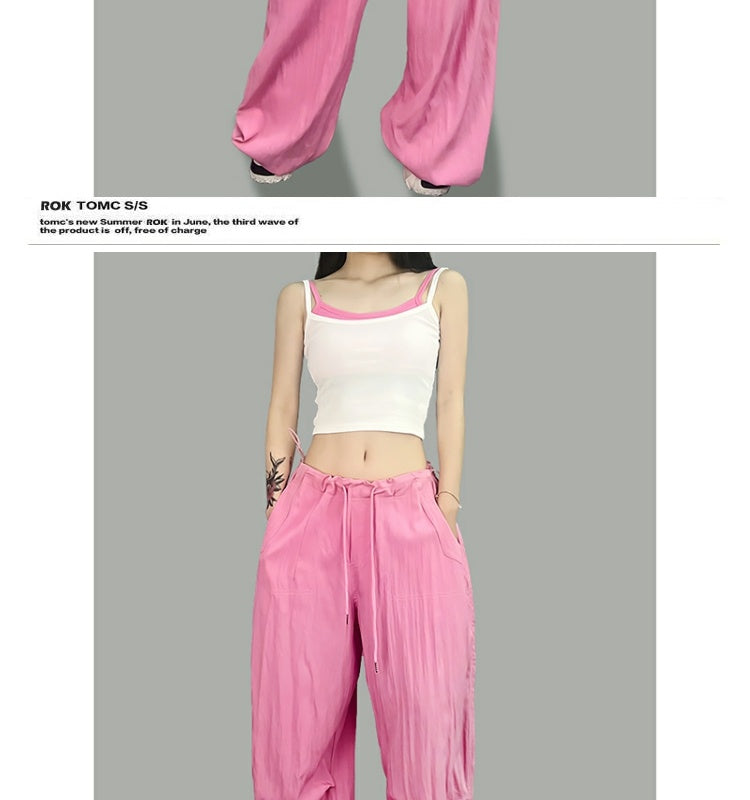 ROKBBK-K/Rokbbk-K Street Dance Fashion Brand Summer Sun Protection JazzhiphopTrousers Women's Sports Dancing Quick-Dry Pants