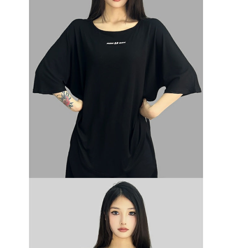 ROKBBK-K/Rokbbk-K Street Dance Fashion Brand Lazy BacklesshiphopStreet Dance Clothing Women's Jazz Sports Top