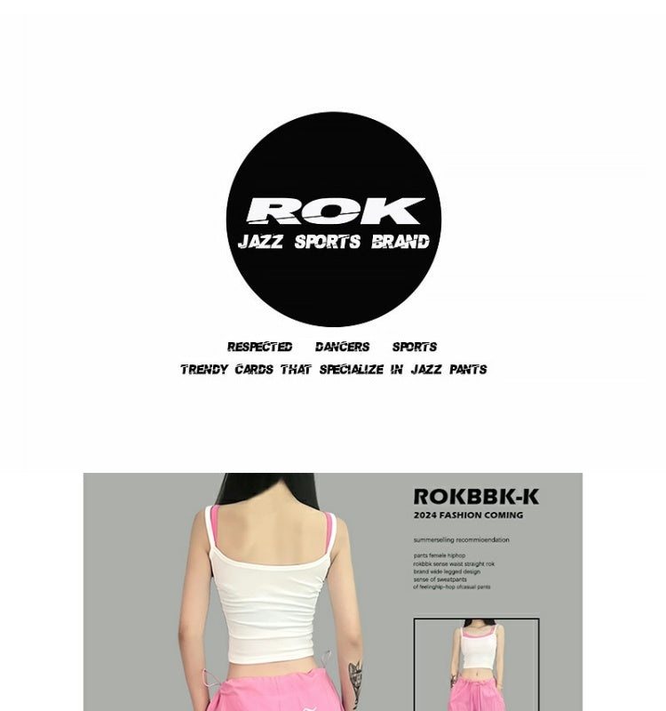 ROKBBK-K/Rokbbk-K Street Dance Fashion Brand Summer Sun Protection JazzhiphopTrousers Women's Sports Dancing Quick-Dry Pants