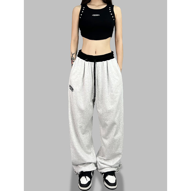 ROKBBK-K/Rokbbk-K Street Dance Fashion Brand Double Waist Contrast Color JazzjazzDancing SportshiphopWomen's Fashionable Trousers