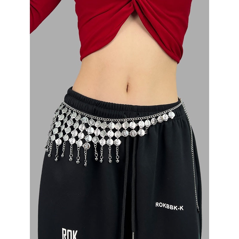 ROKBBK－K/Rokbbk-K Hip Hop Fashion Brand Colorful Cherry Blossom JazzhiphopSuit Women's Dancing Sports Trousers Tide