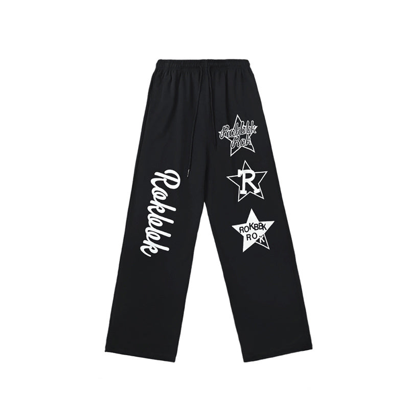 ROKBBK-K/Rokbbk-K Street Dance Fashion Brand JazzhiphopDance Letter PrintingjazzDancing Sports Pants Female