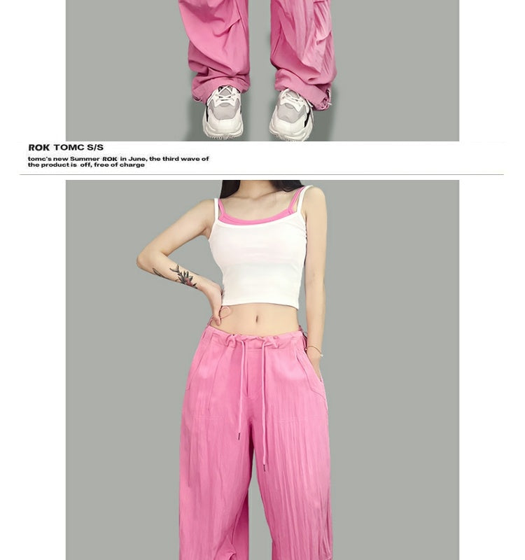 ROKBBK-K/Rokbbk-K Street Dance Fashion Brand Summer Sun Protection JazzhiphopTrousers Women's Sports Dancing Quick-Dry Pants