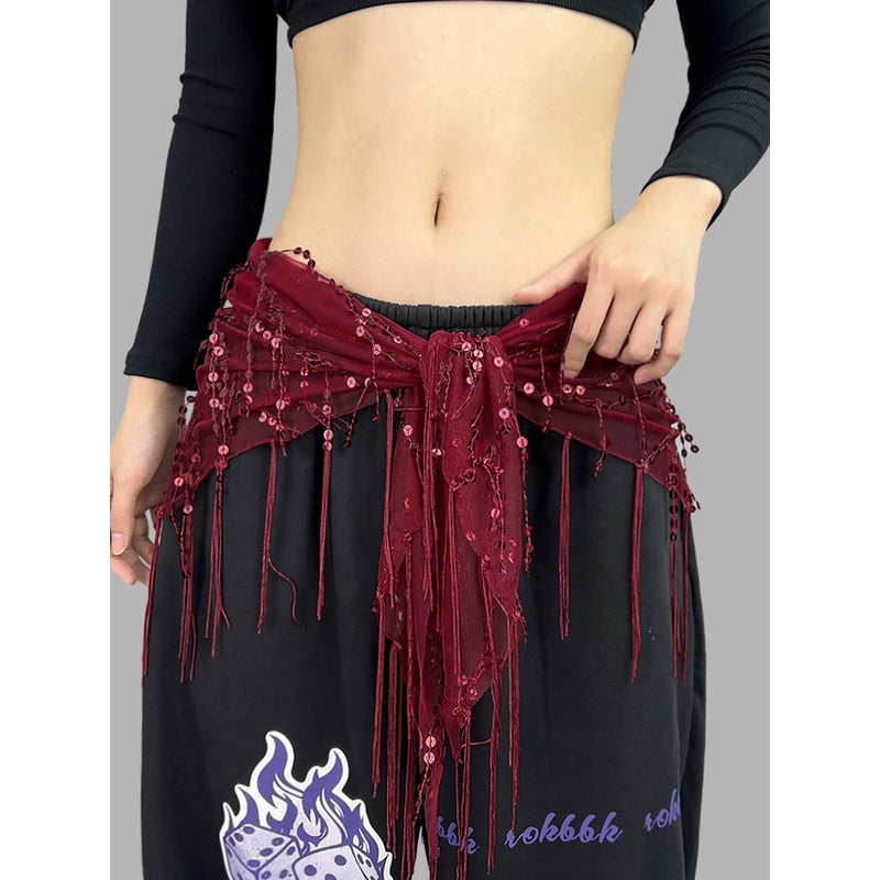 ROKBBK－K/Rokbbk-K Street Dance Fashion Brand Dice Printing Dancing JazzjazzTrousers Women's Sports Suit Clothing