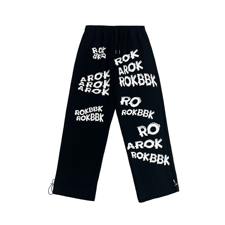 ROKBBK-K/Rokbbk-K Street Dance Fashion Brand Sports Style with Letters DancingjazzWomen's Trousers JazzhiphopSuit Tide