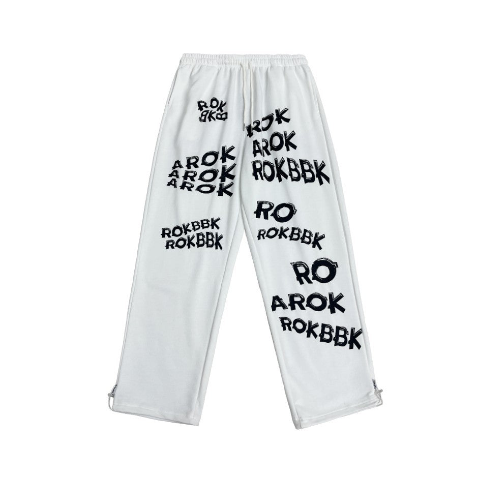 ROKBBK-K/Rokbbk-K Street Dance Fashion Brand Sports Style with Letters DancingjazzWomen's Trousers JazzhiphopSuit Tide
