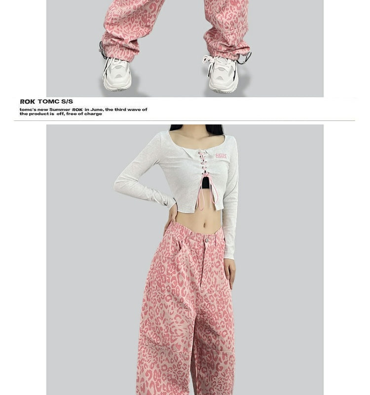 ROKBBK-K/Rokbbk-K Street Dance Fashion Brand Personality Pattern Street DancehiphopCasual Pants Women's FashionjazzTrousers