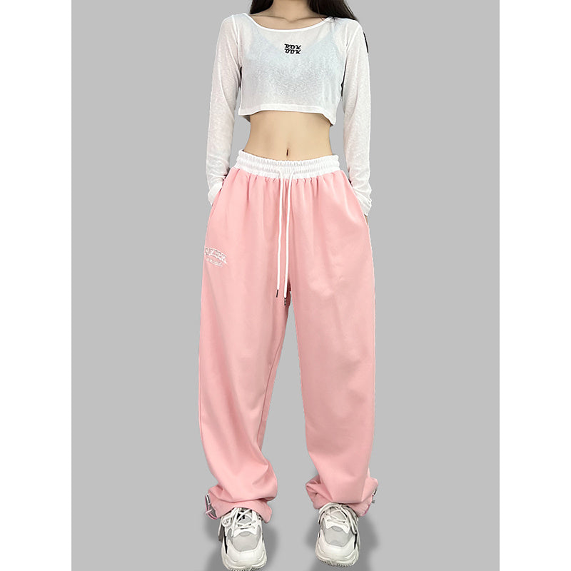 ROKBBK-K/Rokbbk-K Street Dance Fashion Brand Double Waist Contrast Color JazzjazzDancing SportshiphopWomen's Fashionable Trousers