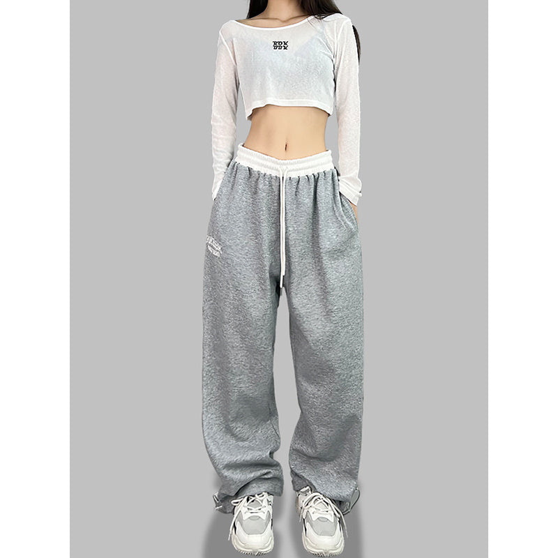 ROKBBK-K/Rokbbk-K Street Dance Fashion Brand Double Waist Contrast Color JazzjazzDancing SportshiphopWomen's Fashionable Trousers