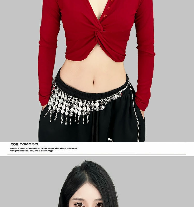 ROKBBK-K/Rokbbk-K Street Dance Fashion Brand Cross Design JazzjazzDancing TophiphopSports Women's Clothing
